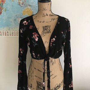 Floral Wrap Top